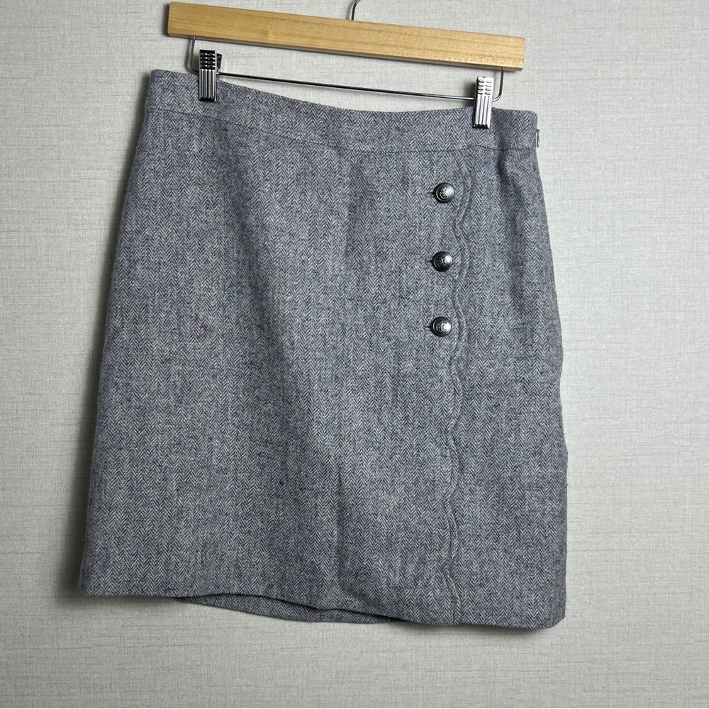 Talbots NWOT Women’s Size 6 Gray Wool Blend Herringbone‎ Pencil Skirt Lined